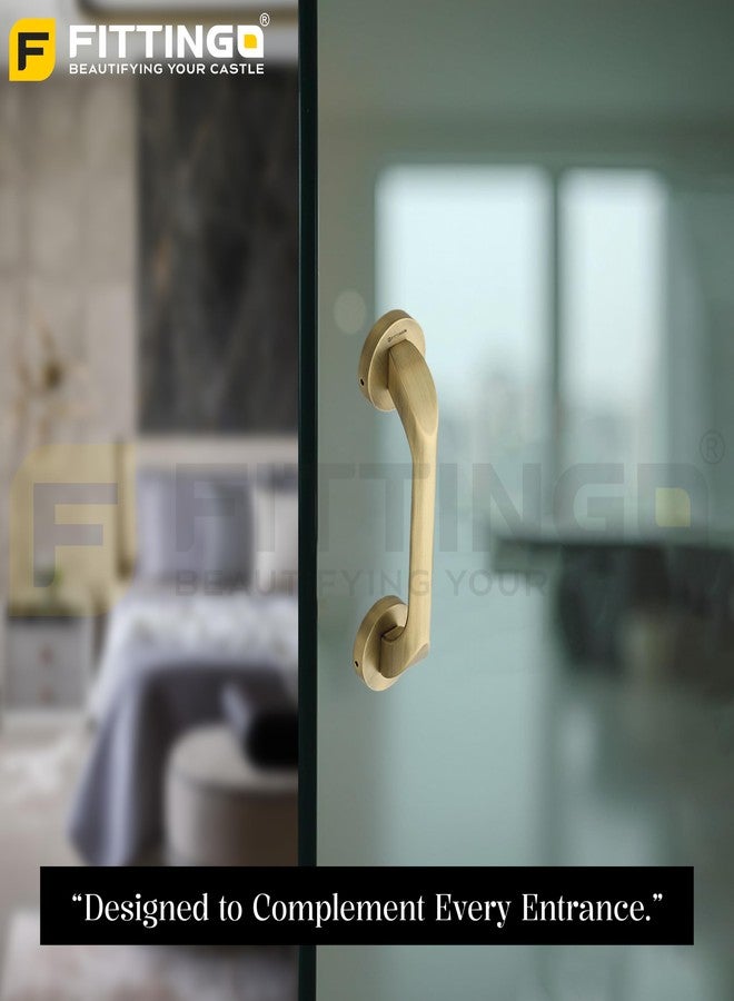 Fittingo Premium Main Door Handle 9 Inch | Zinc Alloy Antique Pull Push Handle | Contemporary Stylish Door Handle for Home, Office & Hotels | Hole to Hole 160mm | Pack of 1 | 3 Years Warranty - Image 4